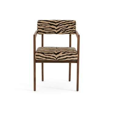Кресло Izag с принтом бежево-коричневого цвета