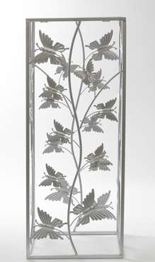 Подставка интерьерная серебряного цвета с зеркальной столешницей