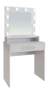 Туалетный столик с зеркалом Ассоль белого цвета