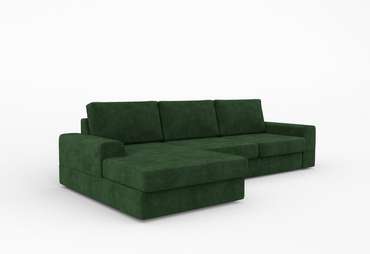 Диван-кровать угловой левый Lagom темно-зеленого цвета