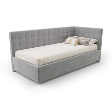 Кровать Версаль 90х200 светло-серого цвета без подъемного механизма