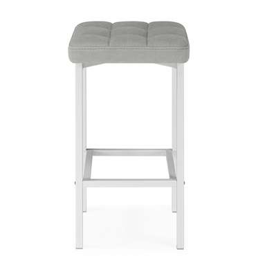 Полубарный стул Лофт серо-белого цвета