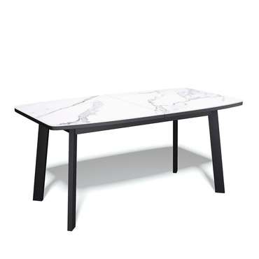 Раздвижной обеденный стол AA140 черно-белого цвета