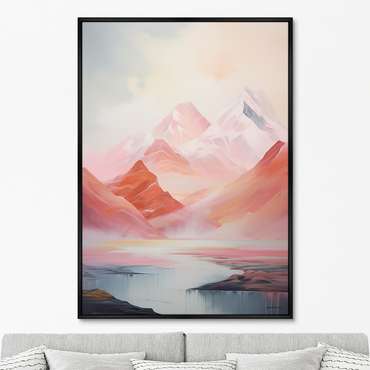 Репродукция картины Landscape collection, Pink Mountains, No 2, 2024г.