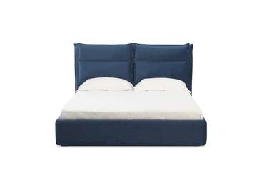 Кровать с ортопедической решеткой Wing 160х200 синего цвета 