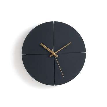 Часы настенные круглые с резным узором Ora серого цвета