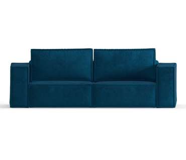 Диван-кровать из велюра Ли Рой синего цвета