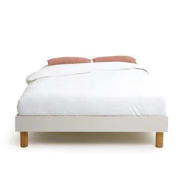 Кровать с основанием Desna 160x200 бежевого цвета