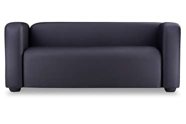Прямой диван Квадрато стандарт черного цвета