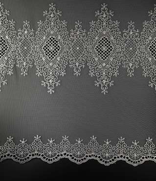тюль Катрин 300х260 белый с серебром
