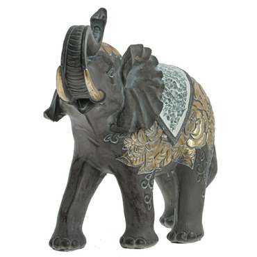 Фигурка декоративная Слон серого цвета