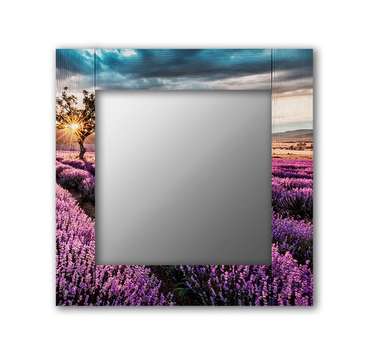 Настенное зеркало Лавандовое поле 50х65 сиреневого цвета