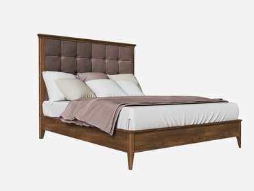 Кровать с мягким изголовьем Парижский шик 120×200 серого цвета