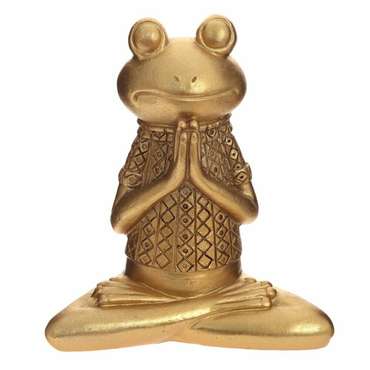 Фигурка декоративная Лягушка золотого цвета