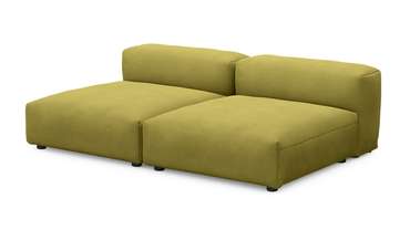 Прямой диван Фиджи горчично-зеленого цвета