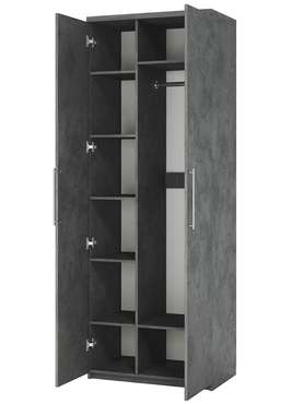 Шкаф комбинированный Мелодия МК-22 110 серого цвета