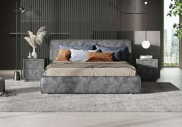 Кровать Altea 160х200 серого цвета без основания и подъемного механизма