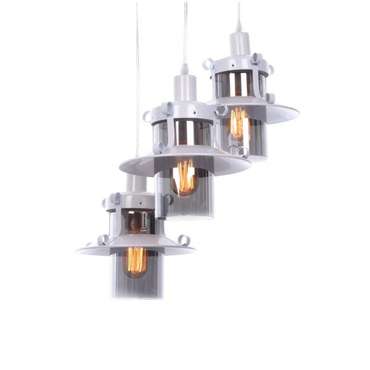 Подвесной светильник Capri LDP 11327 B-3 WT (стекло, цвет дымчатый)