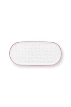 Подстановочный поднос для сахарницы и молочника Jolie Dots бело-розового цвета