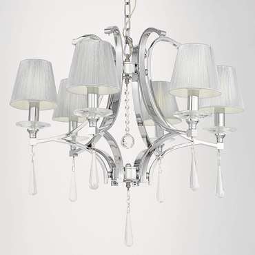 Хрустальная подвесная люстра Lumina Deco Venisia LDP 8810-6 SL
