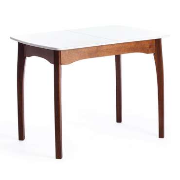 Обеденный раскладной стол Caterina бело-коричневого цвета