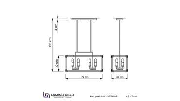 Подвесная люстра Waldorf LDP 1140-8 BK+MD (металл, цвет черный)