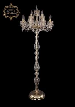 Хрустальный торшер под старину Art Classic 45231 13.23.8+4.200.h-165.Gd.Dr с подвесками