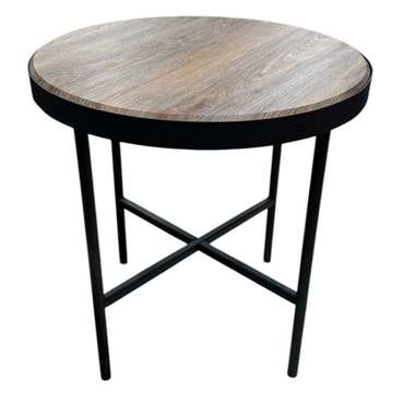 Стол журнальный МеталлАрт М011 коричнево-черного цвета