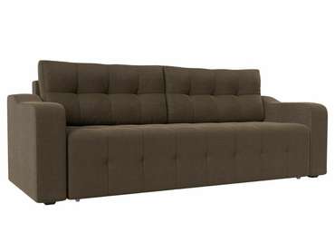 Прямой диван-кровать Лиссабон коричневого цвета