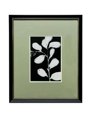 Картина Floral – II 50х60 черно-зеленого цвета
