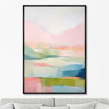 Репродукция картины Landscape collection, In pastel tone, No 2, 2024г.