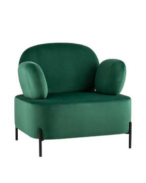 Кресло Кэнди с подлокотниками зеленого цвета