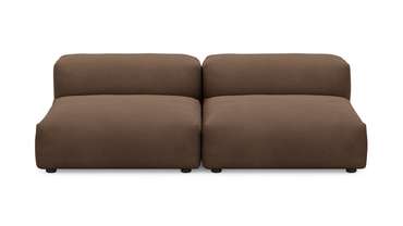 Прямой диван Фиджи сдвоенный коричневого цвета