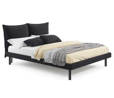 Кровать Fly 160х200 черного цвета с матрасом 