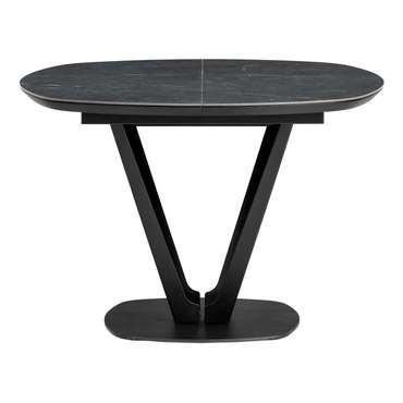 Раздвижной обеденный стол Азраун черного цвета