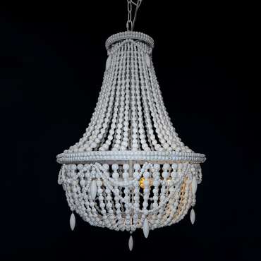 Люстра RH Anselme White Wood Large Chandelier