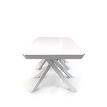 Раздвижной обеденный стол Bezzo L белого цвета