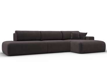 Угловой диван-кровать Лига 036 Модерн Лонг темно-коричневого цвета правый угол