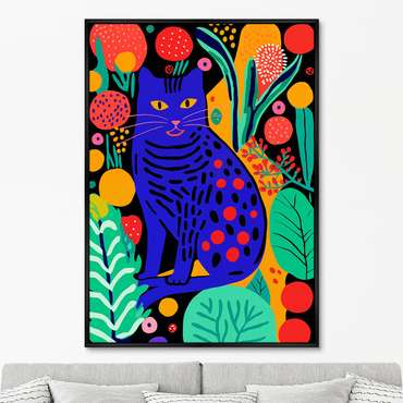 Репродукция картины Kitties in flowers, No 2, 2024г.