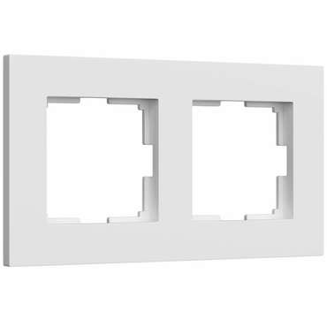 W0022961/ Рамка на 2 поста Slab (белый матовый) W0022961 Slab белый матовый