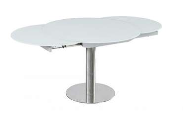 Стол обеденный раскладной Флорис со столешницей белого цвета