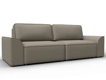 Диван-кровать Лига-048 бежевого цвета (экокожа)