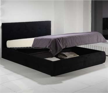 Кровать Selesta 140х200 с подъемным механизмом черного цвета