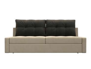 Прямой диван-кровать Мартин бежево-коричневого цвета