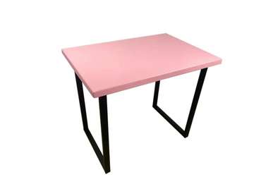 Стол обеденный Loft 120х60 со столешницей из массива сосны розового цвета