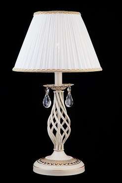 Настольная лампа в классическом стиле 10054/1 белый с золотом Amelia