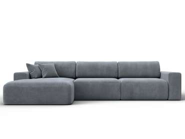 Угловой диван-кровать Лига 036 Классик Лонг серого цвета левый