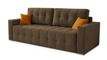 Прямой диван-кровать Денвер Лайт коричневого цвета