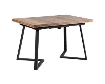 Раздвижной обеденный стол Роналдо 140 черно-коричневого цвета