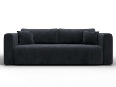 Диван-кровать Лига-062 в обивке из велюра темно-серого цвета